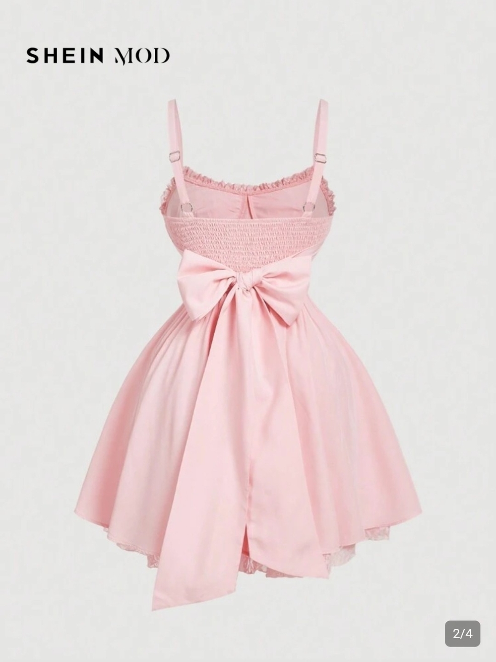 SHEIN Pink Ruffled Mini Dress - Picture 4 of 7